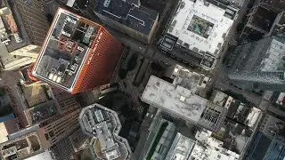 DOWNTOWN PITTSBURGH Aerial Top Down 4K
