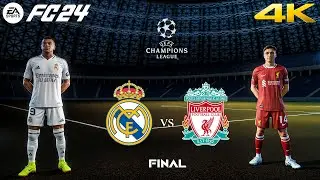FC 24 - Real Madrid vs. Liverpool Ft. Mbappe, Chiesa, | UEFA Champions League Final | 4K