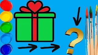 bolalar uchun sovg'a qutisini torting | draw a gift box for children | рисуем подарочную коробку