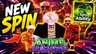 Anime Apocalypse NEW UPDATE Guide! How To Get SPIN Ability, Cosmetics, codes + rebirth