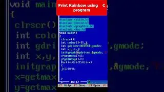 Draw Rainbow 🌈 With Beautiful Colors In C Graphics | C Graphics 