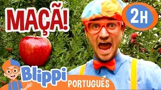 Blippi Visita uma Fazenda de Maçãs! | 2 HORAS DO BLIPPI! | Vídeos Educativos para Crianças