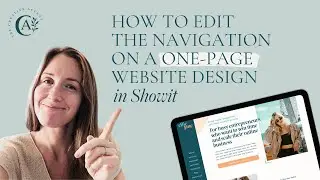 How to edit the navigation on a one-page website design in Showit