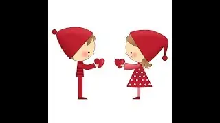 Valentine's day how to draw Boy and girl/ Как рисовать, день влюбленных.