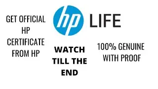 GET 100% FREE HP OFFICIAL CERTIFICATES || HP LIFE ||  HP CERTIFICATE
