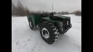 Первый выезд вездехода с обзором и небольшой зимней покатушкой