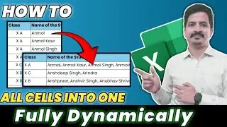 How to Combine Data from Different Cells into One Cell Based On Condition Automatically #excel