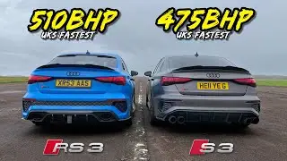AUDI S Vs RS.. ALL HYPE? 510BHP AUDI RS3 vs 475BHP AUDI S3!