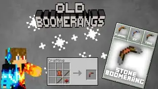 Wooden and Ice Boomerangs in Minecraft!