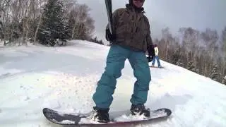 Snowboarding, Yuzhno-Sakhalinsk, Southern slope, GoPro HERO3, 13.03.2013