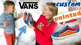 2D Cartoon Style Custom Painted Vans
