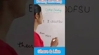 Reasoning Question #shorts #coding #decoding  #mathsbypariksha