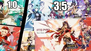 ✨TODOS LOS BANNERS DE GENSHIN IMPACT(PERSONAJES)✨1.0 a la 3.5