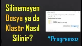 Silinmeyen Dosyalar
