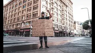 Homeless protester speaks up about George Floyd in LA