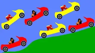Wonder Woman Vs The Flash Car Race in Algodoo
