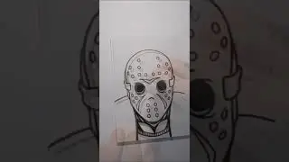 JASON #shorts #jason #horror #movie #character #drawing #art #fridaythe13th #tattoo #sketch #artist
