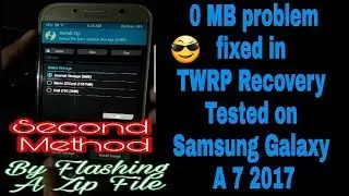 Fix:Internal Storage 0 MB or Unable To Mount Storage TWRP ,and unable to format internal storage