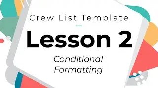 Crew List Template - Tutorial - Lesson 2