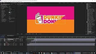 Animation using Mixed Part 12 | Ai vector to After effect + Premiere Pro Logo Reveal Dunkin Donut
