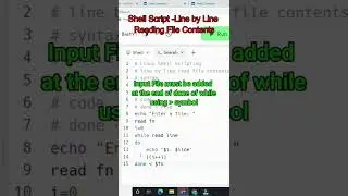 Reading File Contents Line by Line using Shell Scripting | Bash Script | 