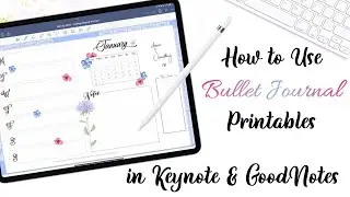 How to Use Bullet Journal Printables in  Keynote & GoodNotes