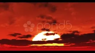 Red Sky Cloud Time Lapse. Stock Footage
