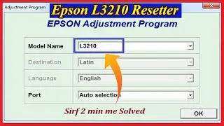 Epson L3210 Resetter | Epson L3210 Red Light Blinking Solution | Epson L3212 Resetter