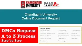 How to Request Online DMC | Online Document Request | Chandigarh University