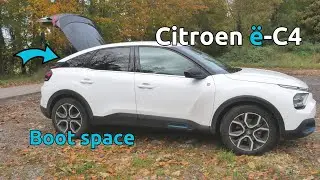 Citroen e-C4 boot size & cargo space (a 2021 Shine Plus model)