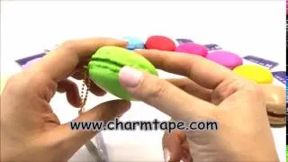 Cafe de N Green Pistachio macaron squishy charm kawaii