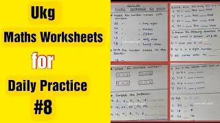 Ukg Maths Worksheets for Daily Practice #8 | 