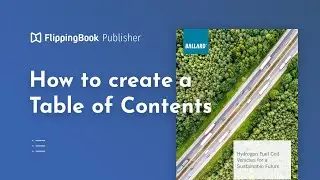 How to create a table of contents in FlippingBook Publisher