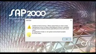 CSI SAP2000 Version 20.0.0 - a license SAP2000 Version 20.0.0