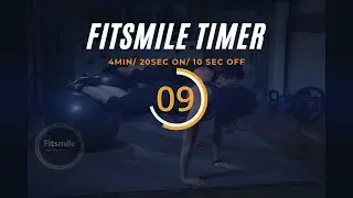 Workout 4min timer with music | 20sec on 10sec off | by Fitsmile | Timer 8