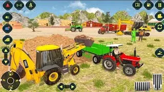 Drive Excavator Tractor in JCB game in Village & Carry Construction Material | Android gameplay