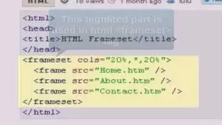 Html Tutorial: Frameset