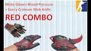 Moto Gloves Blood Pressure + All Crimson Web Knife | CS2 Showcase