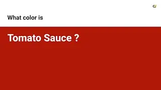 Tomato Sauce color 