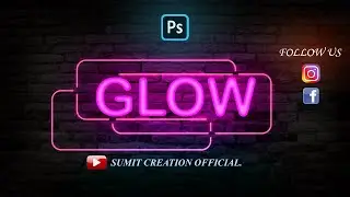 'GLOW' Text Effect In Adobe Photoshop 2021.