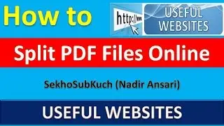 How to Split PDF Files Online [Urdu / Hindi]