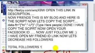 How To Decrease Any Facebook Friends Followers By Script With Proof 100%
