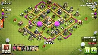TH7|Best Loot Army||| Giant, Wizard, Archer,Wallbreaker Healer |||