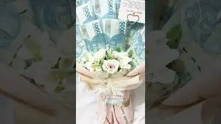 Buket uang nominal 50 ribuan tema soft pink vs biru #shorts