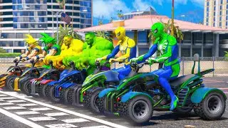 TEAM GREEN VS YELLOW (SPIDERMAN, HULK, DEADPOOL) Street Blazer Racing EVENT The Winner is... #1038