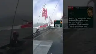 Canada causing chaos for Denmark 🥵  #sailboatracing #SailGPGrandFinal