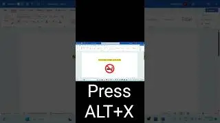shortcut key for no smoking in #msword #computer #basics #shorts