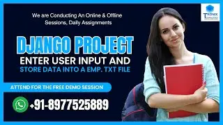 Django project User Input And text file handling tutorial |  Django Tutorials Telugu