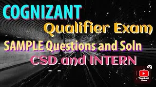 Cognizant Previous Qualifier Exam Questions and Solutions | Mock #CognizantCSD #cognizantinternship