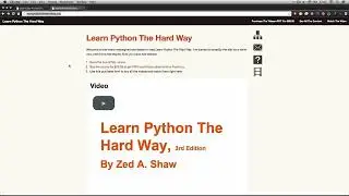 Learn Python the Hard Way - Welcome